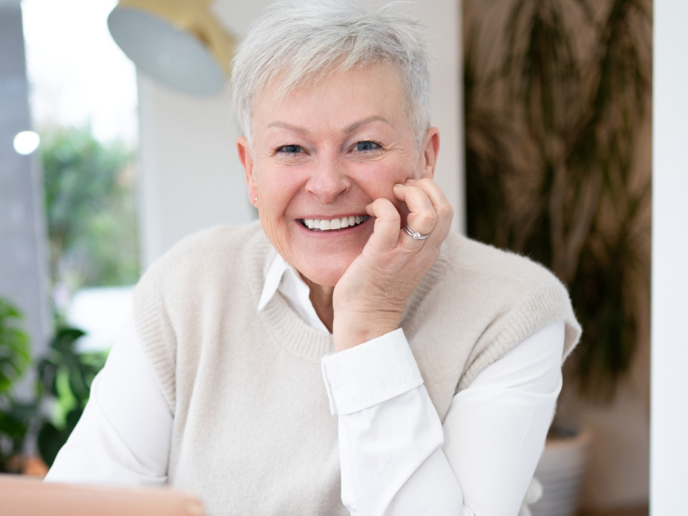 Jules Whale listening to the client